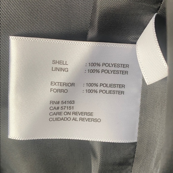 Kenneth Cole Reaction Black Trench Coat with Belted Waist and Wide Lapel - Picture 5 of 5